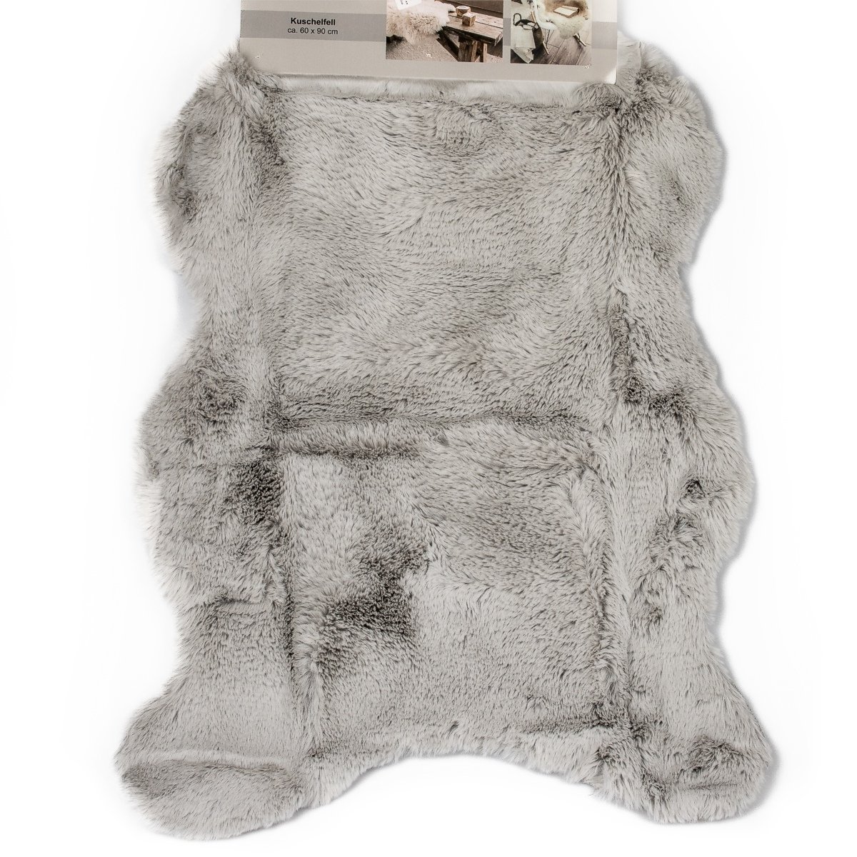 Avax koberec / kožešinová předložka CHLUP, světle šedá, 60x90cm