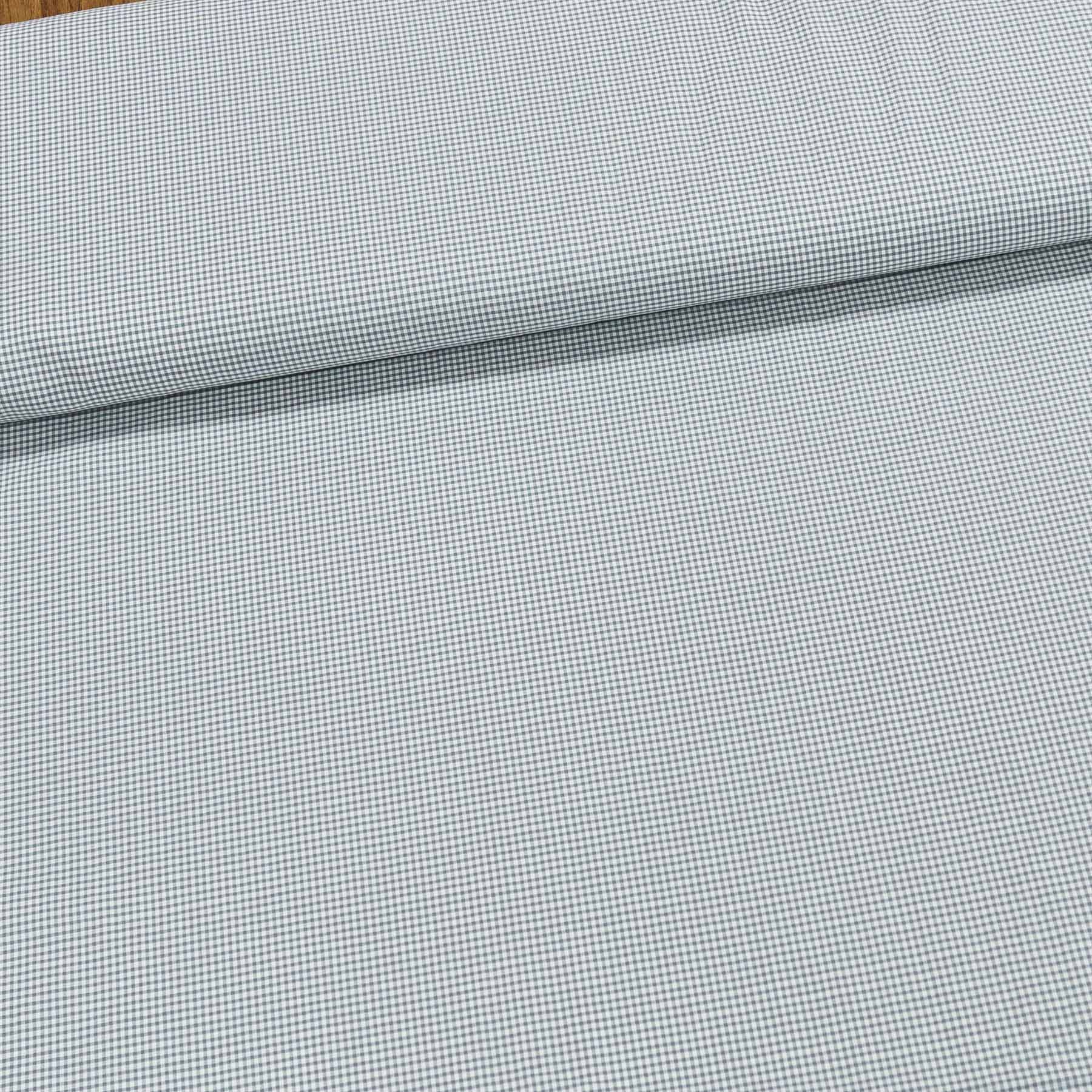 Košilovina bavlněná / batist, drobná šedo-bílá kostička, š.150cm (látka v metráži)