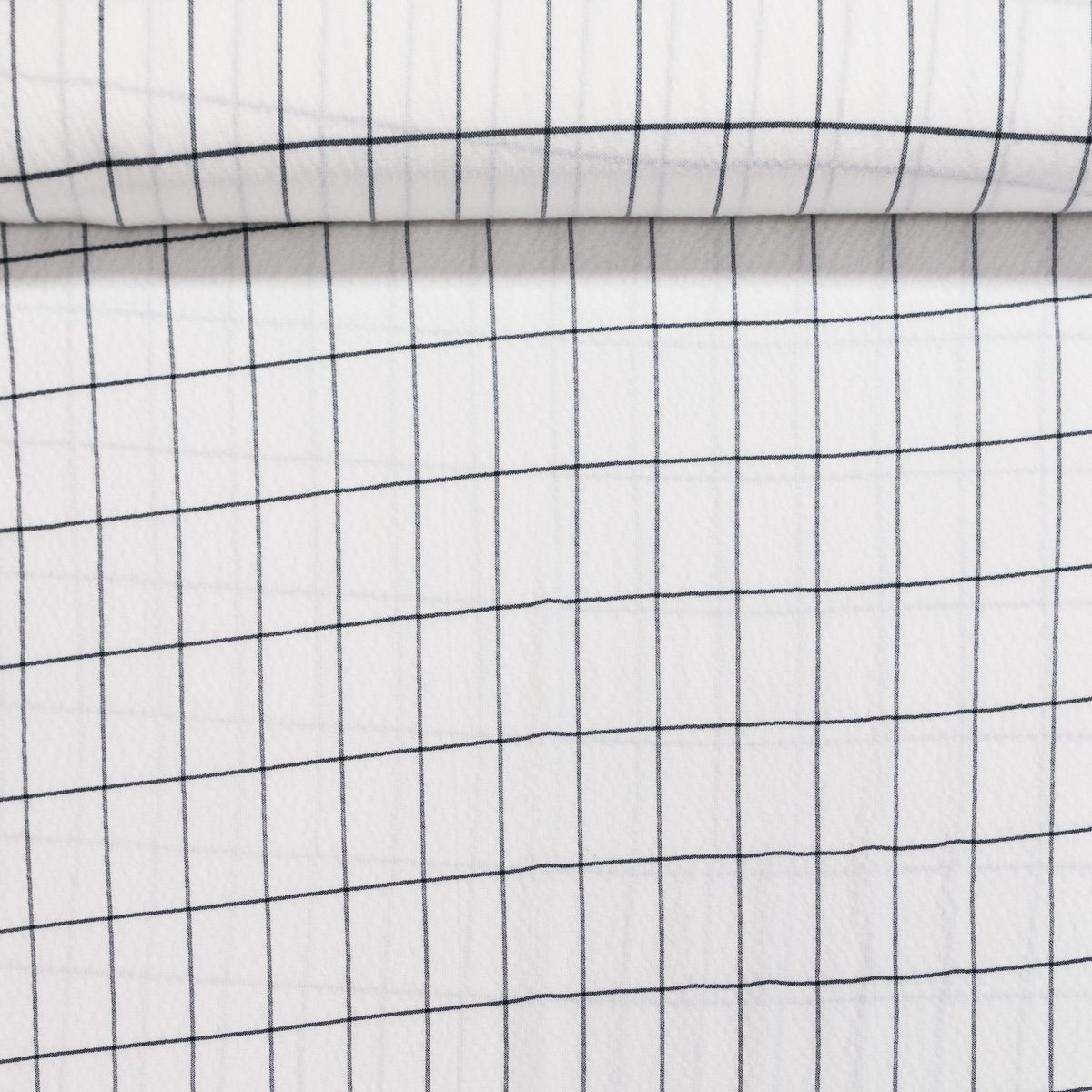 Košilovina bavlněná kreš 1040 1014 bílo-černý obdélník, š.150cm (látka v metráži)