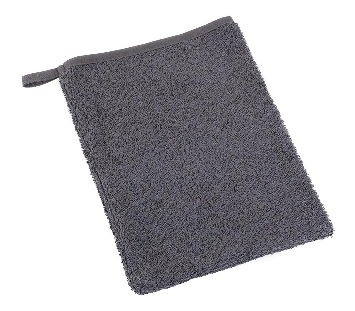 Bellatex Koupelnová mycí žínka 23/42, bavlněné froté, jednobarevná tmavě šedá, 17x25cm