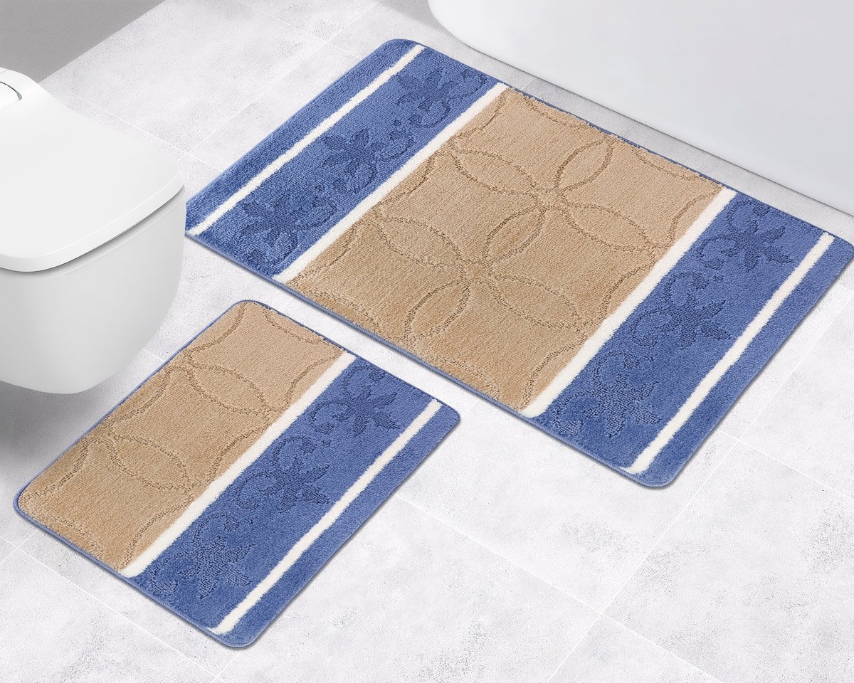 Bellatex Koupelnová předložka 60x100cm ornament modrobéžový