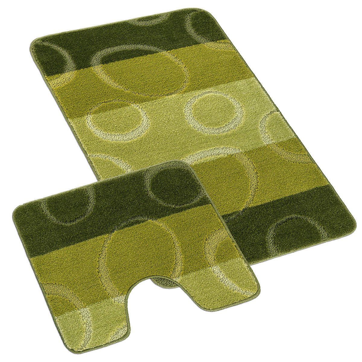 Bellatex Koupelnová předložka BANY, ELIPSY ZELENÉ 60x50cm na WC