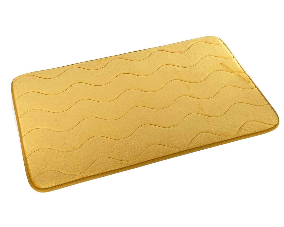 Praktik Koupelnová předložka mikrovlákno SUMBA 23, okrové vlnky, 45x75cm