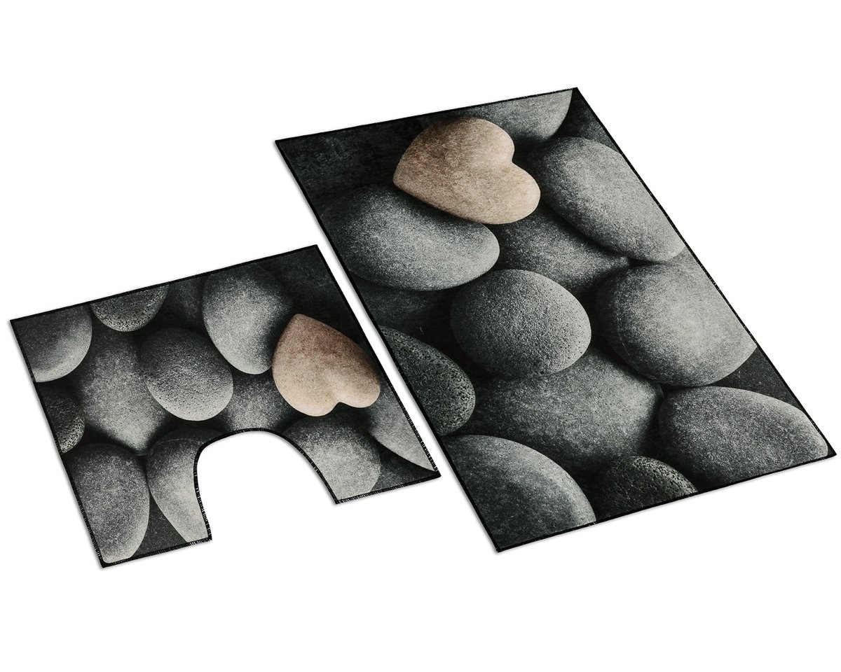 Bellatex Koupelnová a WC předložka Tmavé kameny 3D