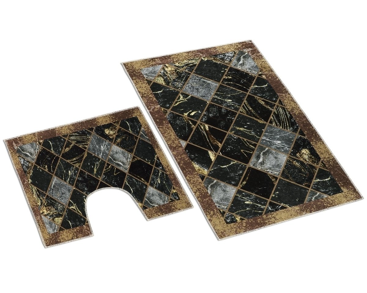 Bellatex Koupelnová a WC předložka Hnědý mramor 3D