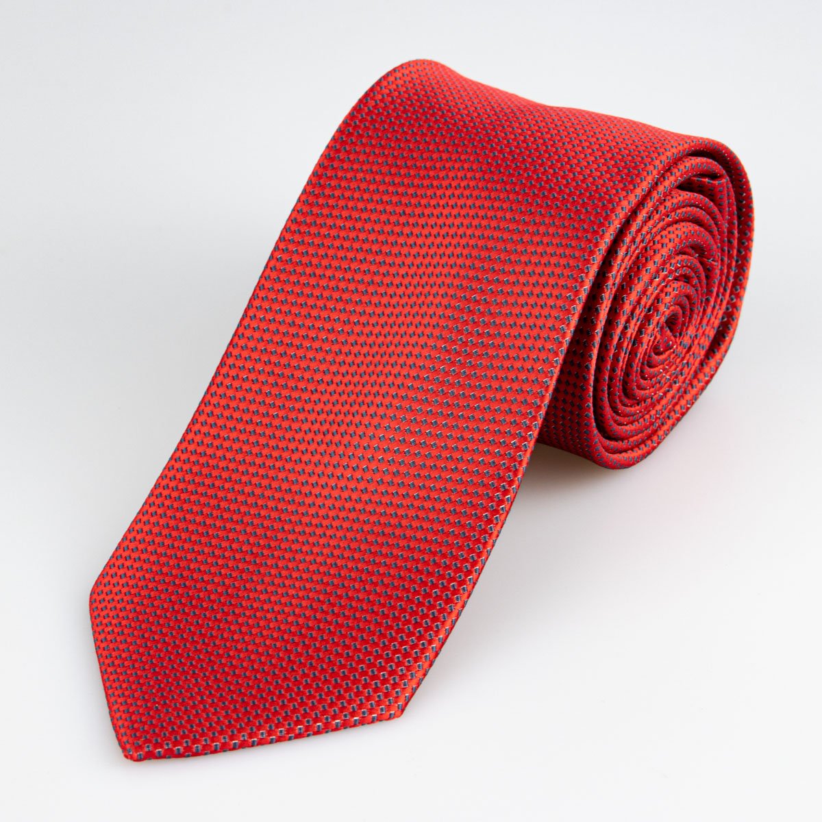 AMJ Kravata pánská kostičkovaná KU1762, červená