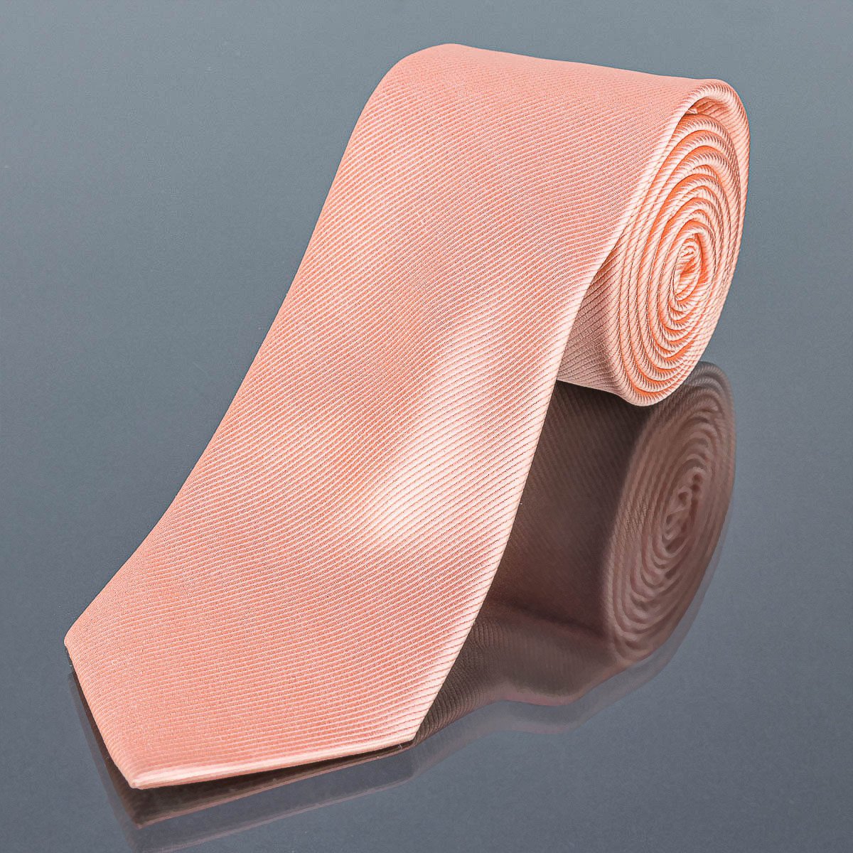 AMJ Kravata pánská proužkovaná KU0044, lososová