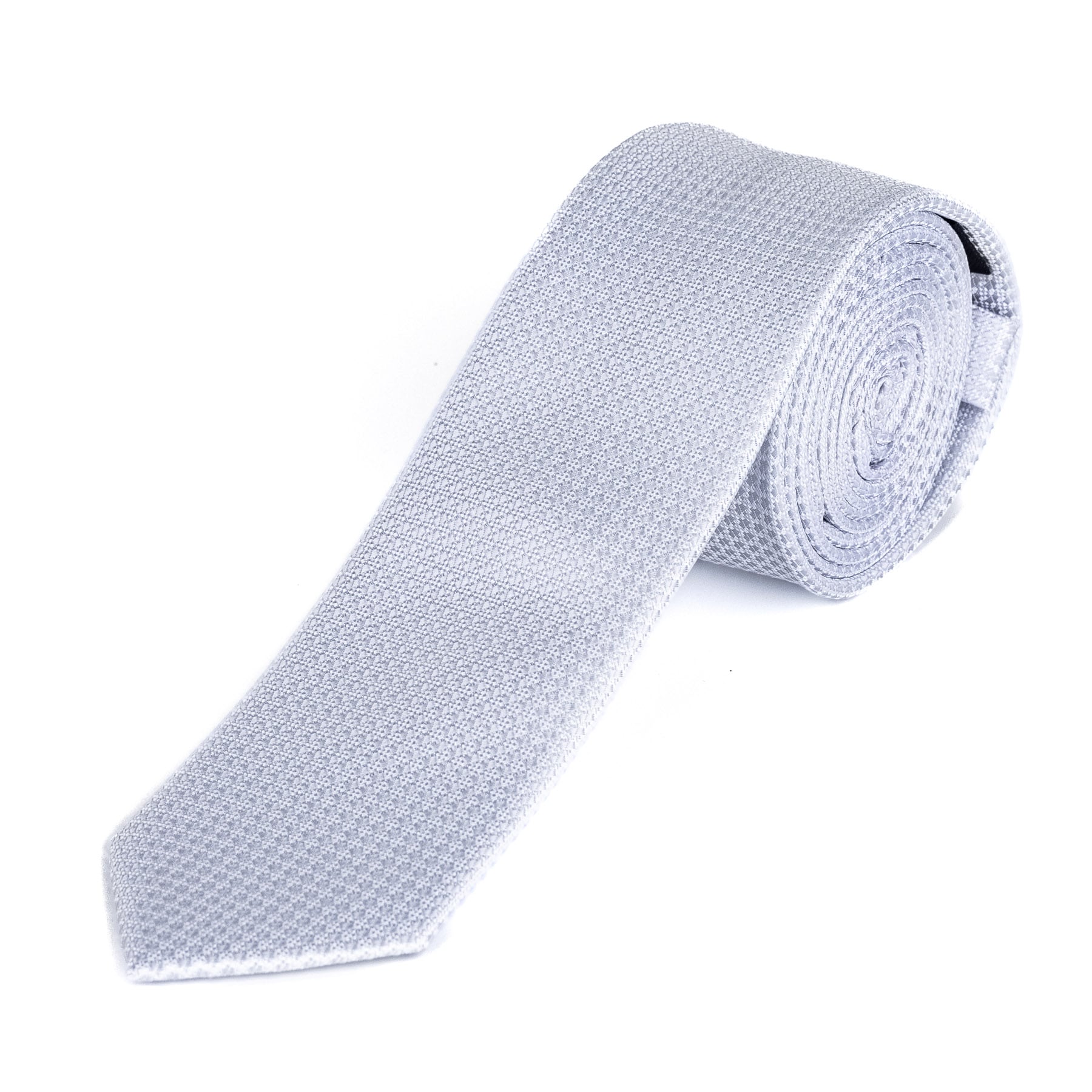 AMJ Kravata pánská úzká vzorovaná KI1100, světle modrá