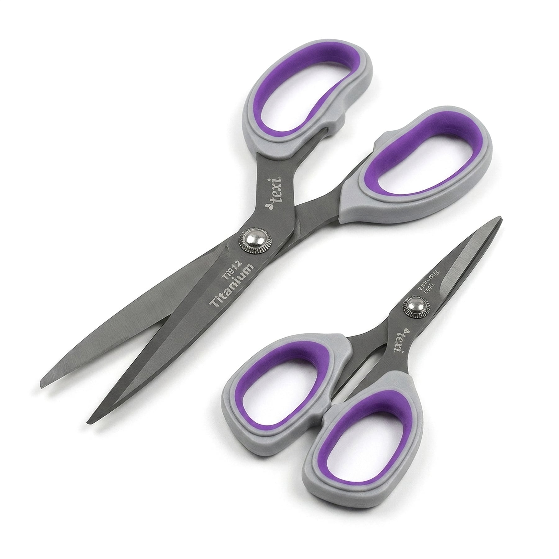 Krejčovské nůžky TEXI TITANIUM TiDUO850 2ks, s ergonomickou rukojetí, délka ostří 9cm, celková délka 21 cm + délka ostří 6,7cm, celková délka 13cm