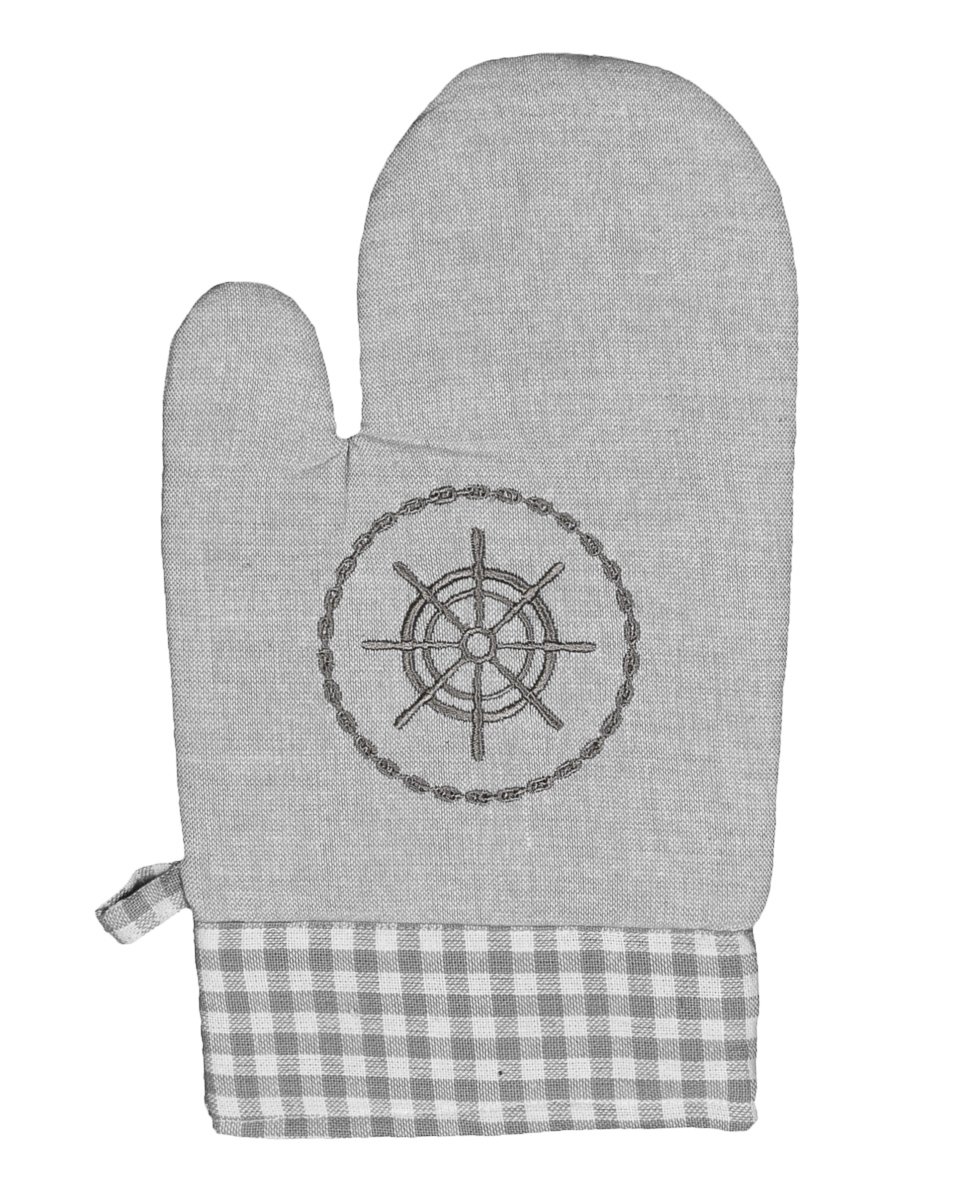 Forbyt Kuchyňská chňapka Káro a kruh šedá 1 ks Varianta: Kuchyňská chňapka Káro a kruh šedá 1 ks 18x28 cm