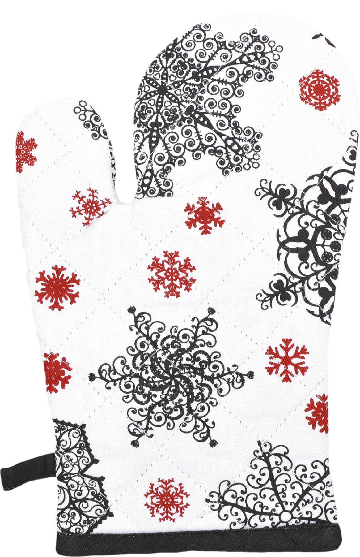 Forbyt Vánoční kuchyňská chňapka Černé a červené vločky 1167 1 ks Varianta: Vánoční kuchyňská chňapka Černé a červené vločky 1167 1 ks 18x28 cm