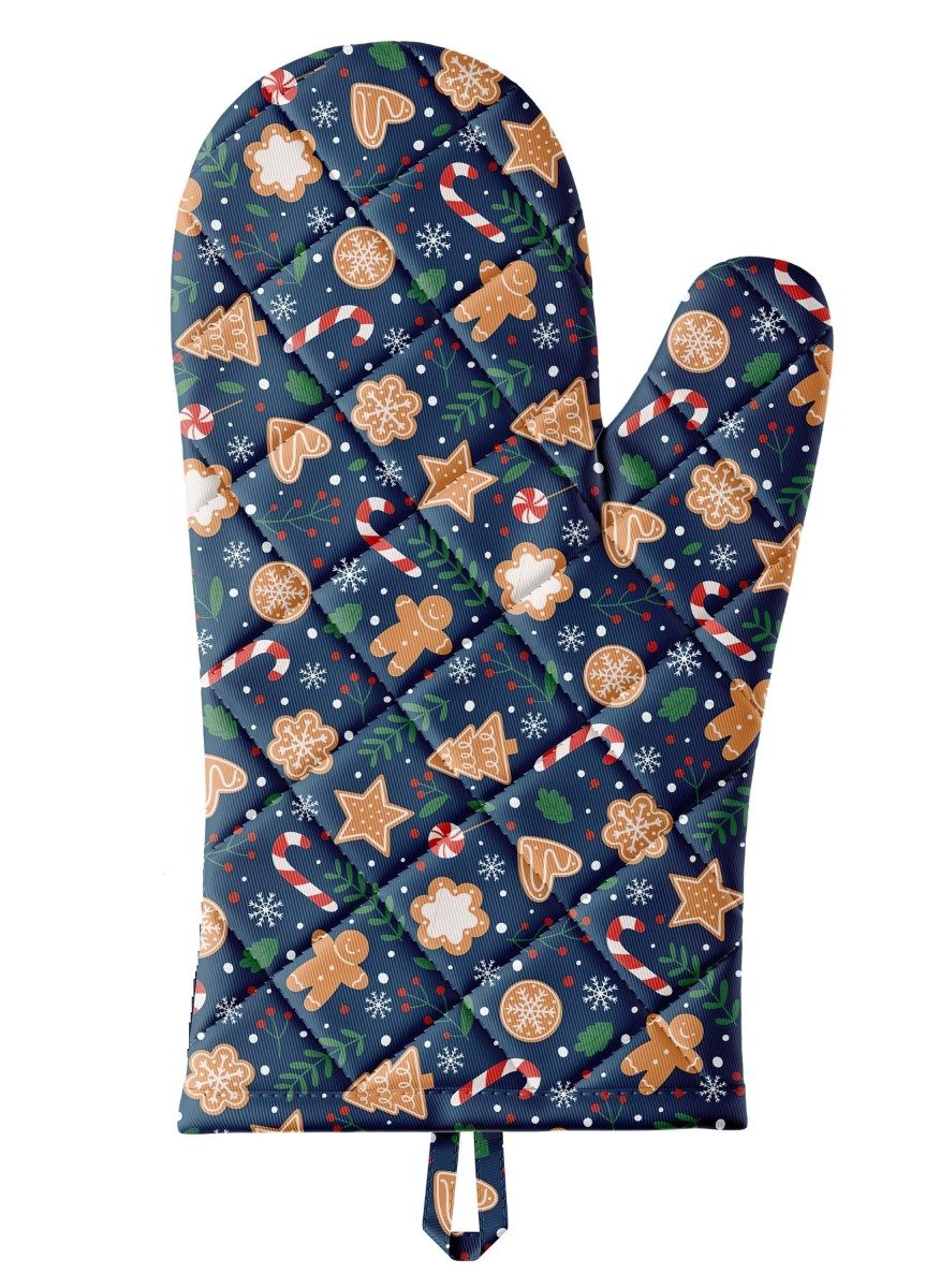 Avax kuchyňská chňapka vánoční QK-202, perníčky na tmavě modré, 28x18cm