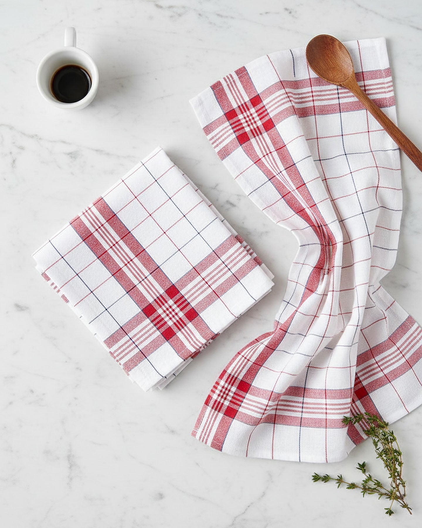 Euromat kuchyňská utěrka DIANA červená kostka, 1 kus, 45x65cm