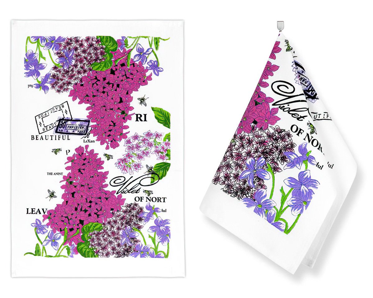 Bellatex kuchyňská utěrka froté 201 FIALKA, růžová 1 kus, 40x60cm