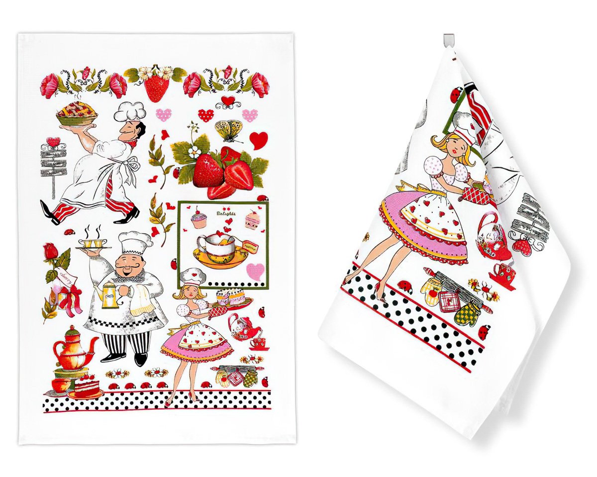 Bellatex kuchyňská utěrka froté 207 KUCHAŘ, červená 1 kus, 40x60cm