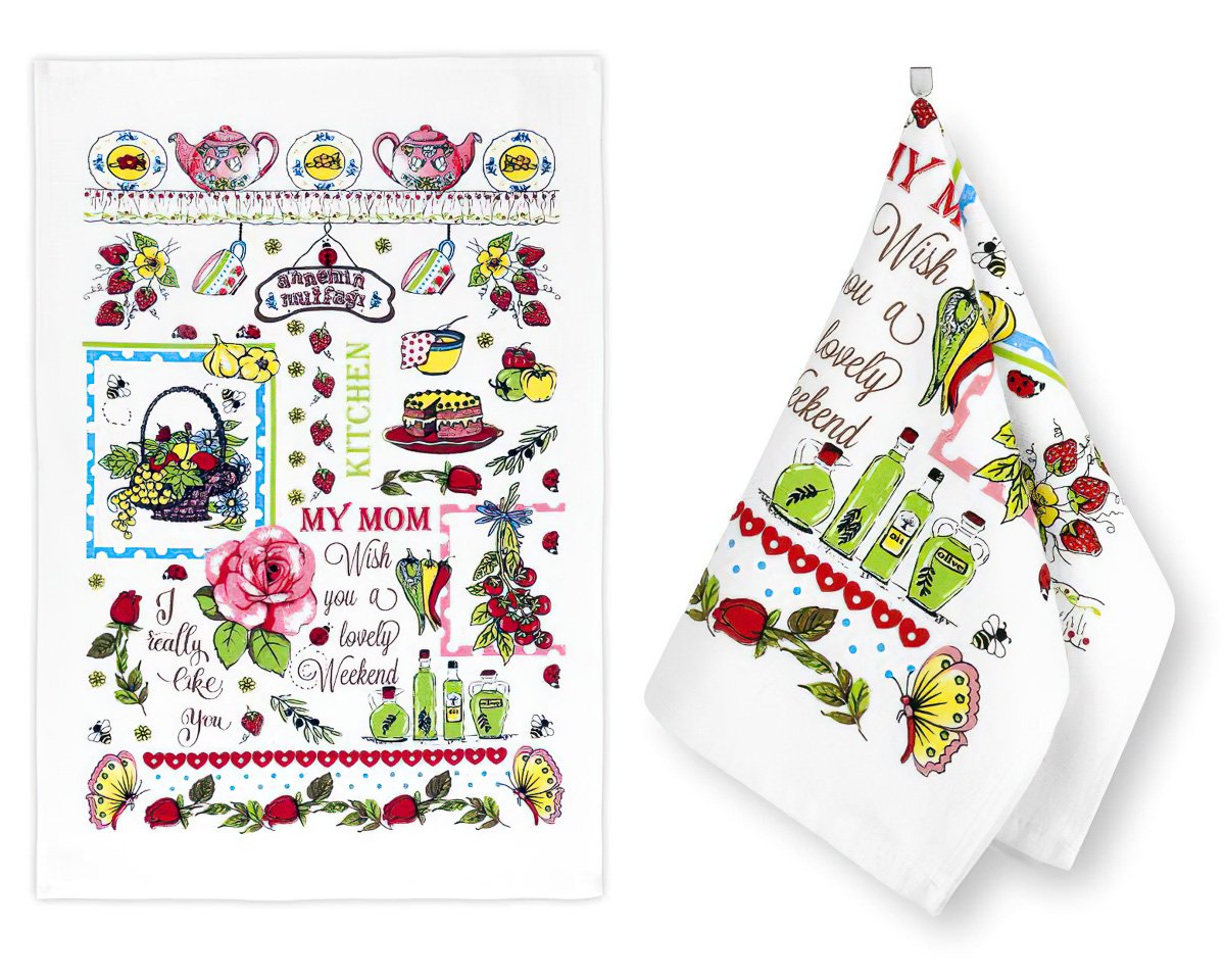 Bellatex kuchyňská utěrka froté 210 RŮŽE, růžová 1 kus, 40x60cm