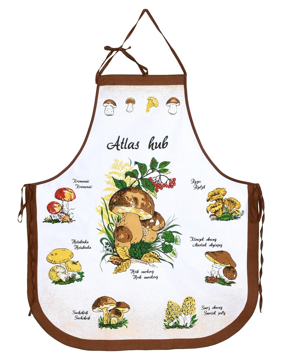 Forbyt kuchyňská zástěra HOUBY / ATLAS HUB, hnědá, 63x80cm