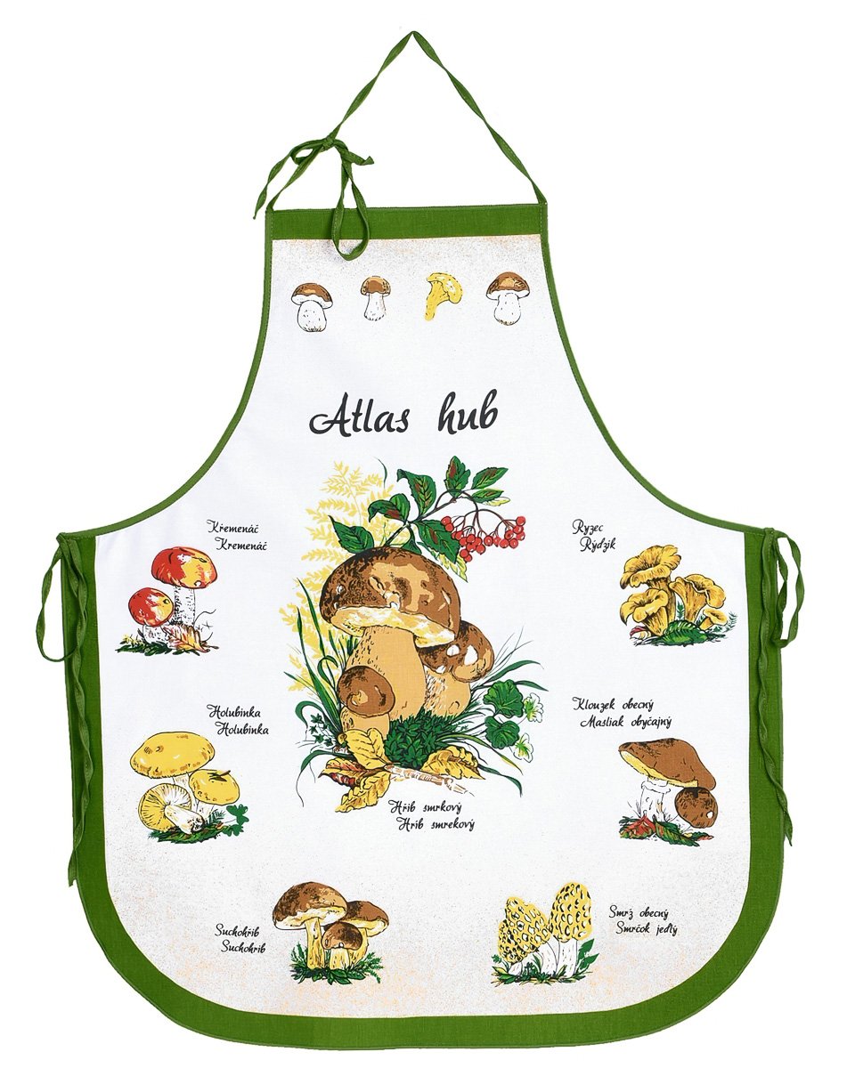 Forbyt kuchyňská zástěra HOUBY / ATLAS HUB, zelená, 63x80cm