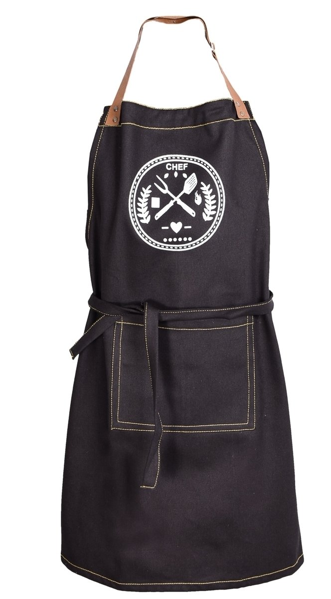 Forbyt kuchyňská zástěra JEANS MASTER CHEF, černá 70x80cm