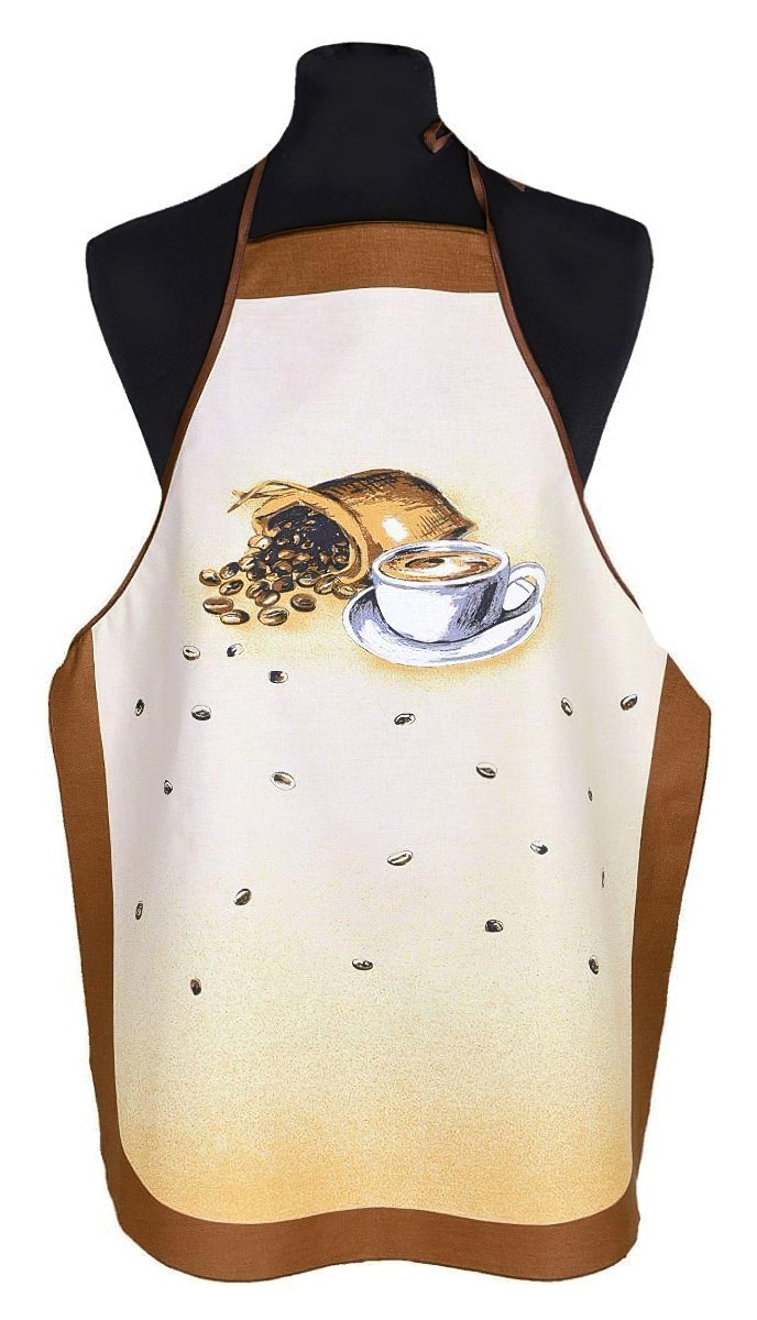 Forbyt kuchyňská zástěra KÁVA, hnědá, 63x80cm