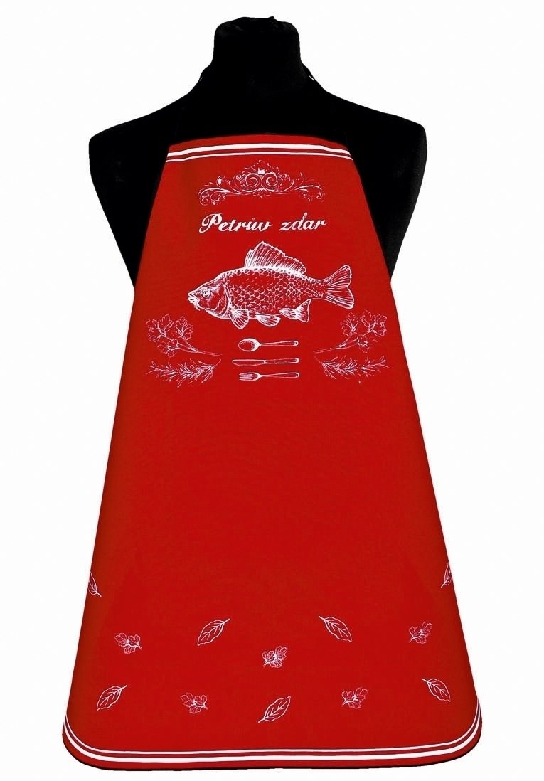 Forbyt kuchyňská zástěra PETRŮV ZDAR, červená, 63x80cm