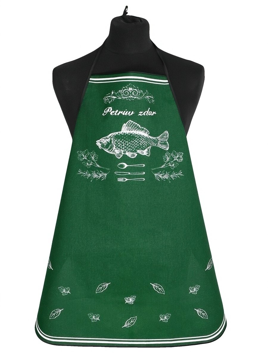 Forbyt kuchyňská zástěra PETRŮV ZDAR, zelená, 63x80cm