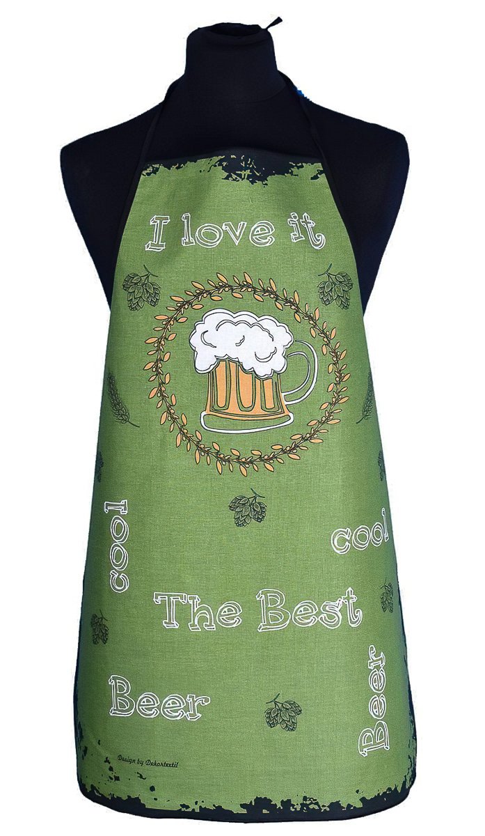 Forbyt kuchyňská zástěra PIVO, zelená, 63x80cm