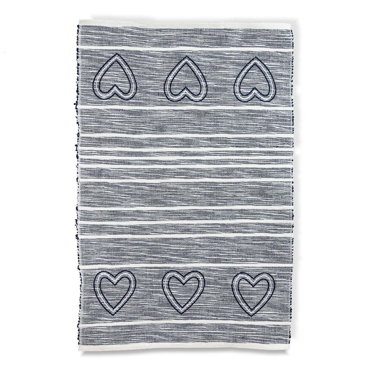 Kuchyňské prostírání QK-067, modré srdce 1ks, 33x48cm