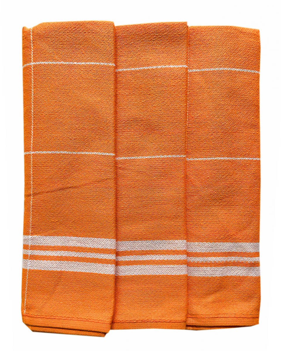 Polášek kuchyňské utěrky EGYPTSKÁ BAVLNA 63, proužek, oranžová, 3 kusy, 50x70cm