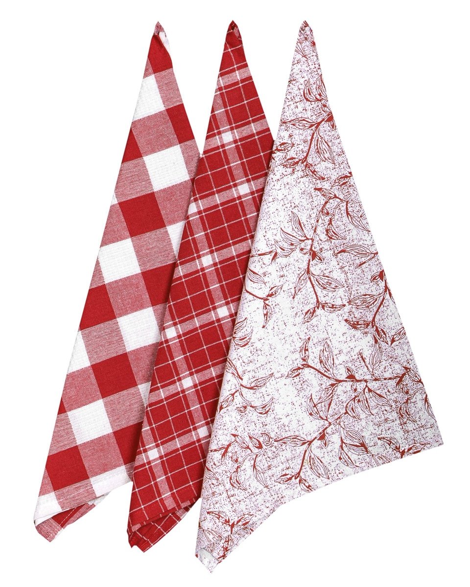 Forbyt Utěrky Leaf červená Varianta: Utěrky Leaf červená 45x70 cm 3 ks