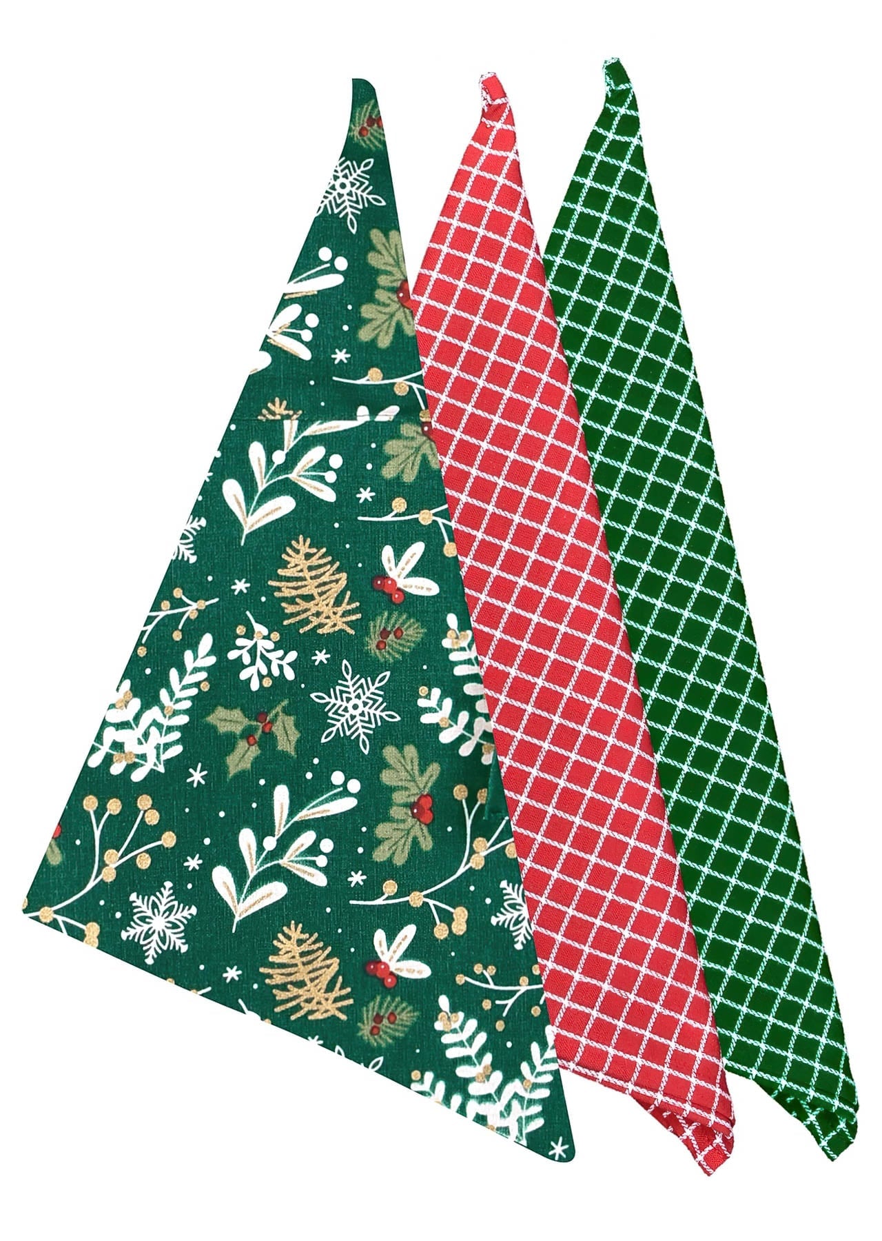 Bavlněné utěrky ZIMNÍ VĚTVIČKY 45 x 70 cm 3 ks