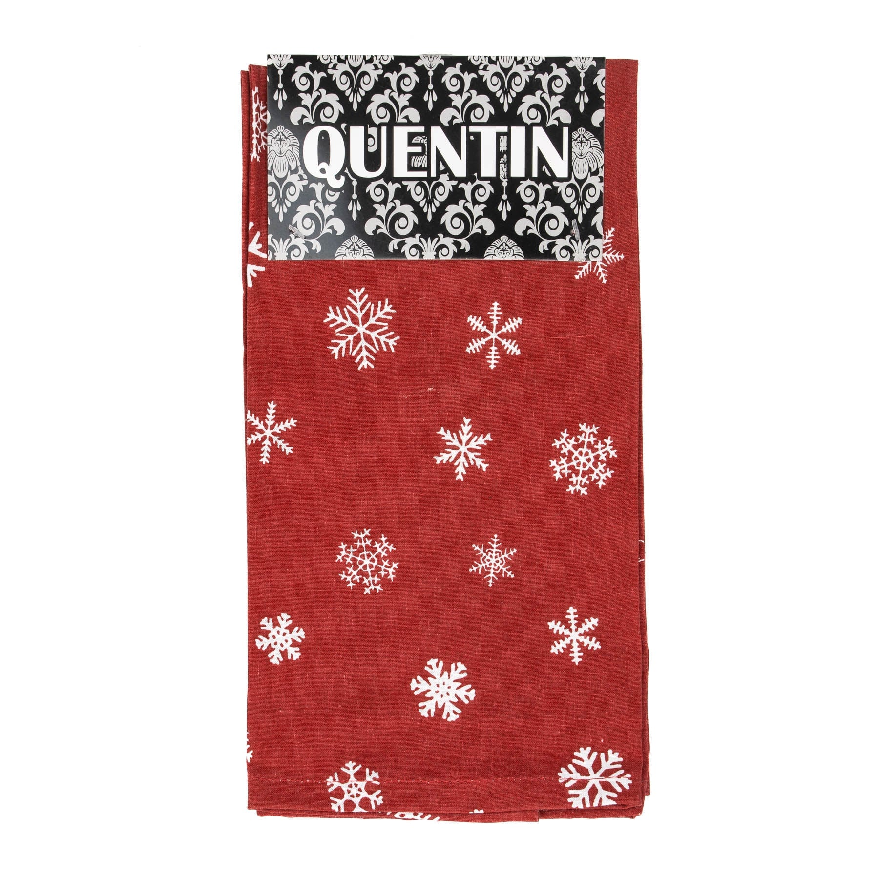 Avax Kuchyňské utěrky vánoční QK-207B, tmavě červená vločka , 2 kusy, 40x60cm