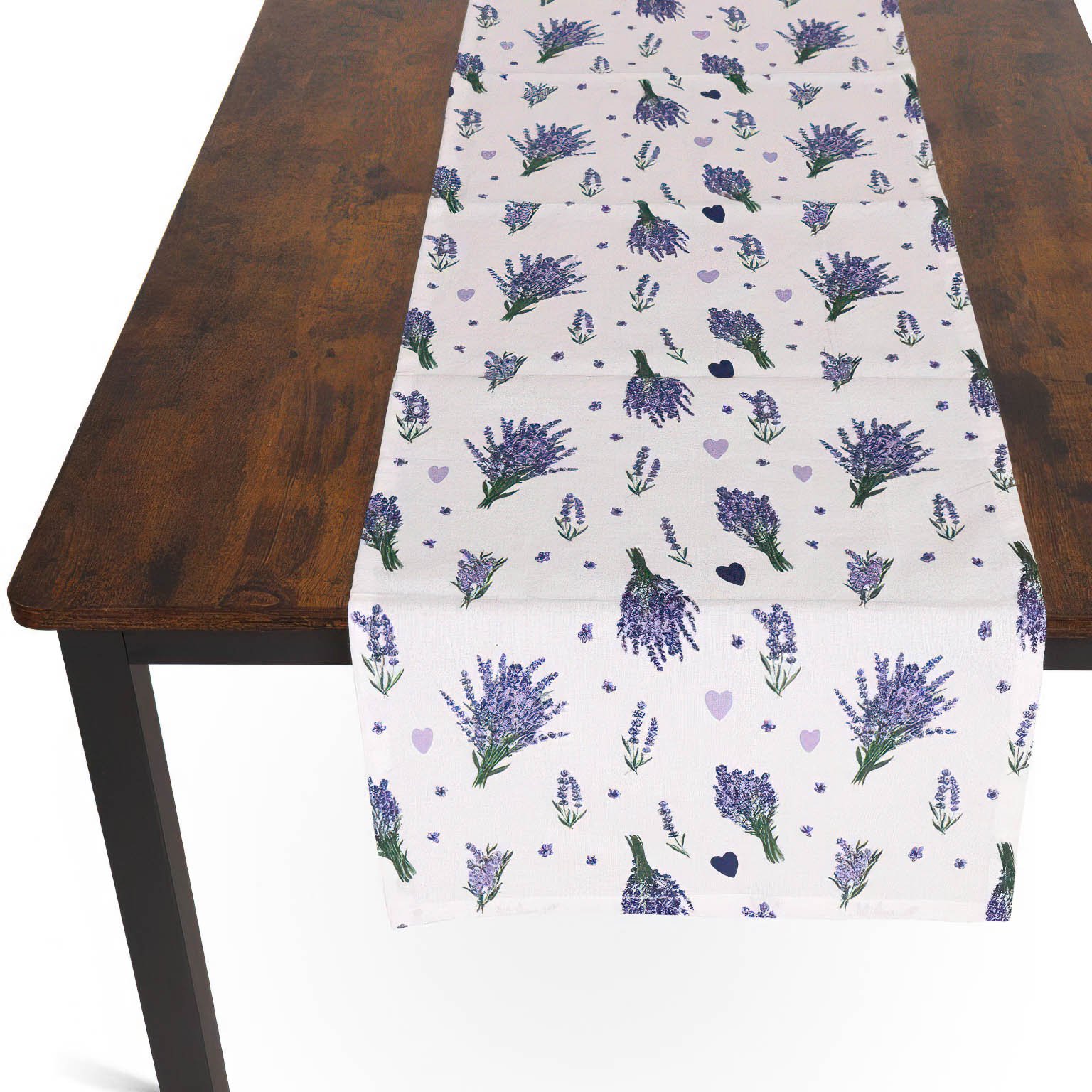 Kuchyňský ubrus / běhoun PROVANCE 3 QK-185, levandule, fialová 35x180cm