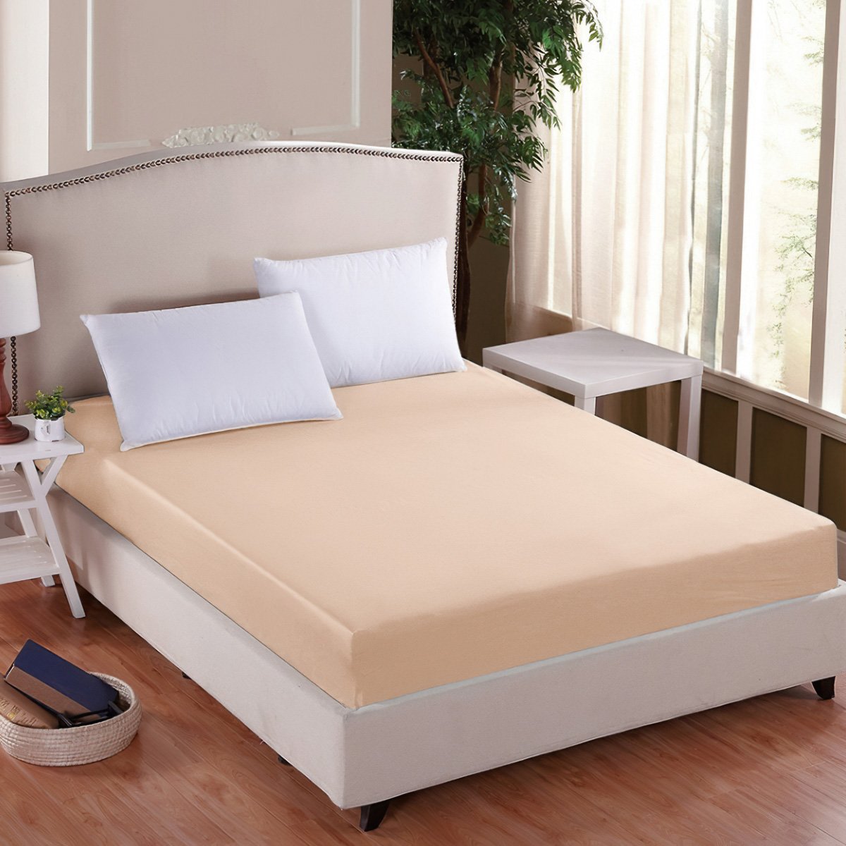Entuzia Luxusní napínací mako-jersey prostěradlo s lycrou DELUXE 90x200cm elastické, meruňkové