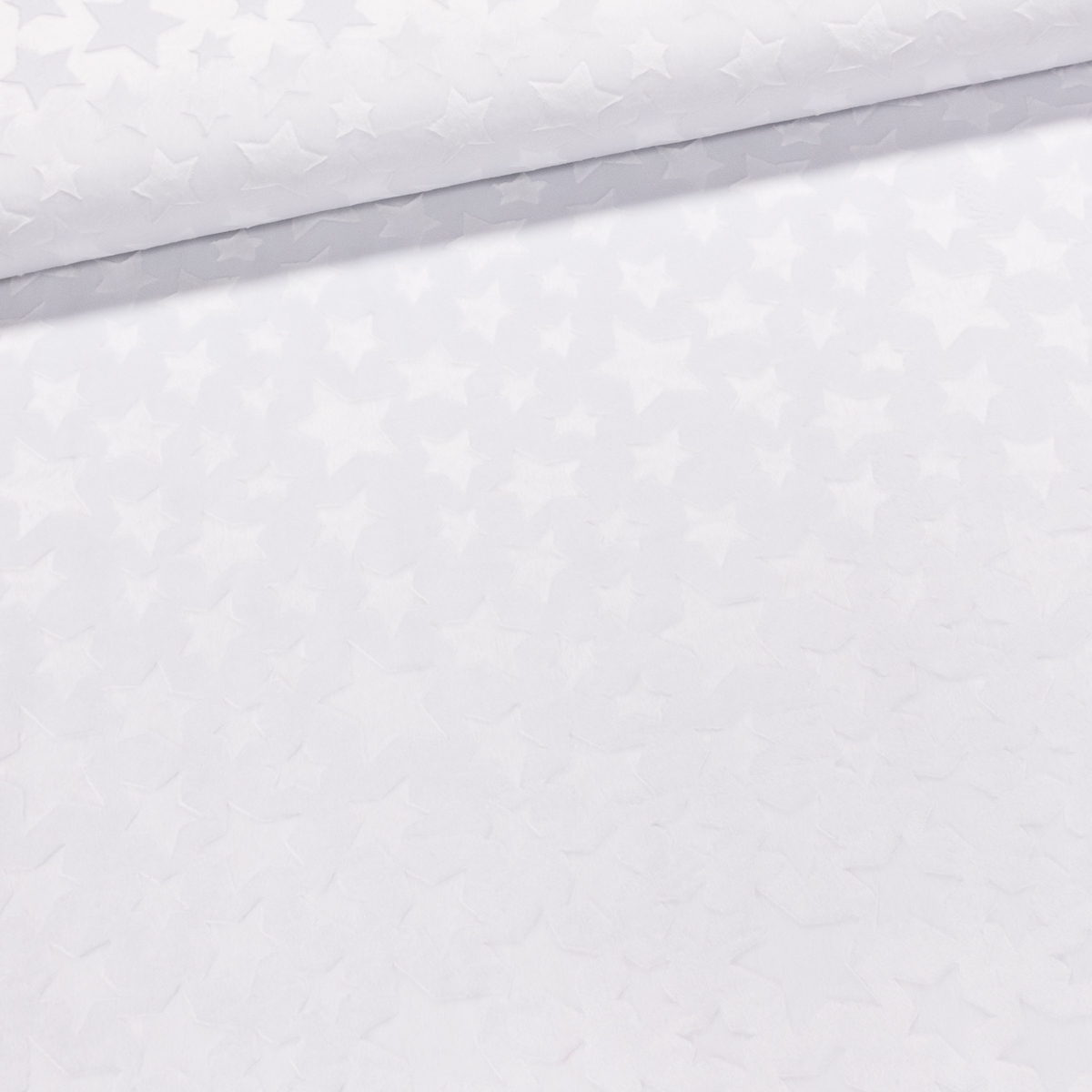 Mikroflanel / flanel fleece 3922 02-1 bílé hvězdy, š.150cm, (látka v metráži)