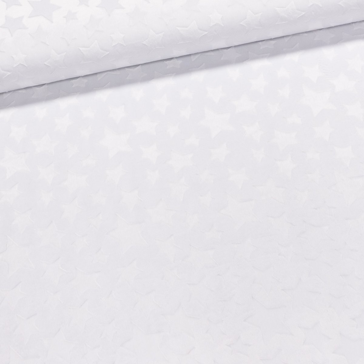 Mikroflanel / flanel fleece 3922 02-1 bílé hvězdy, š.150cm, (látka v metráži)