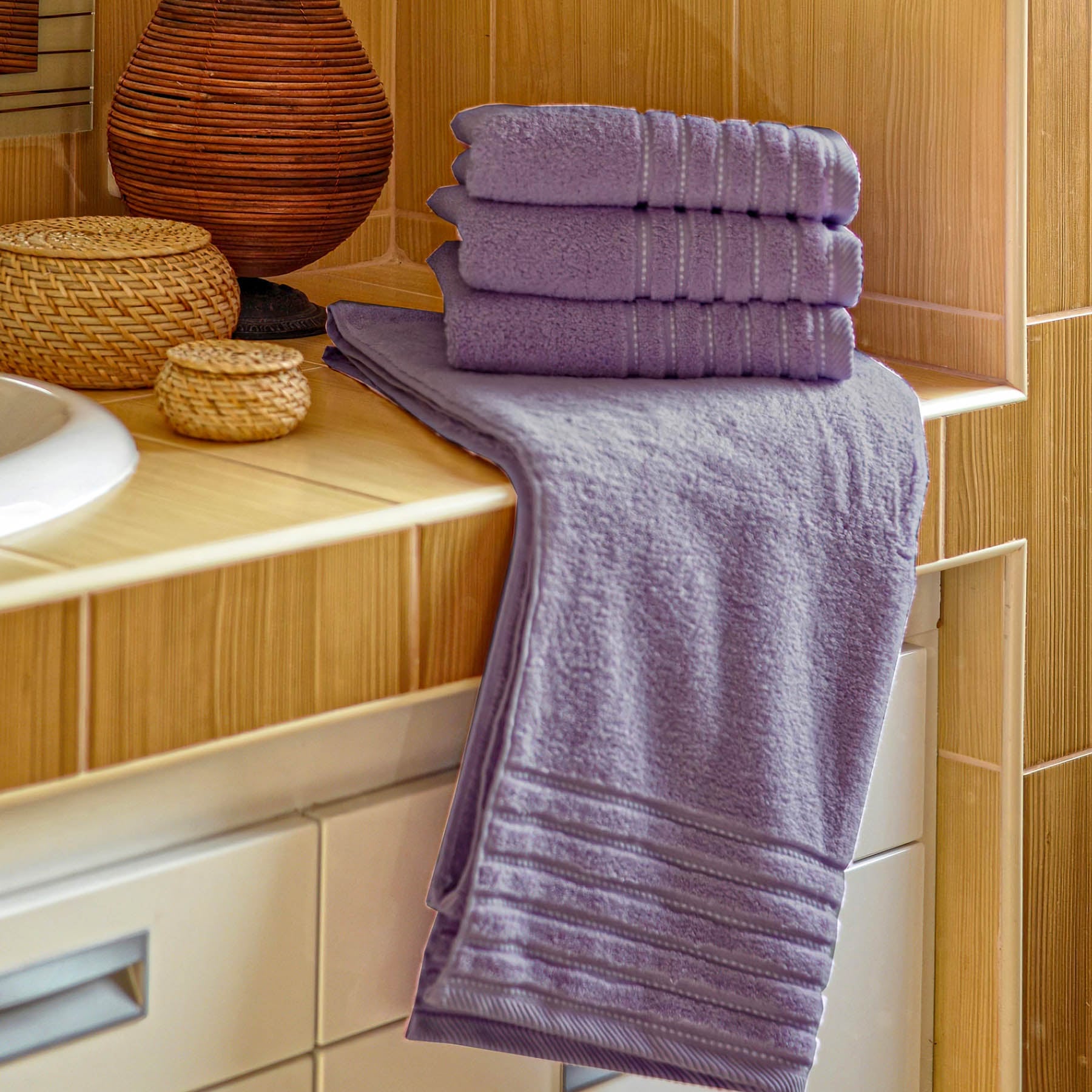 Jiří Polášek mikrofroté ručník EMA, fialový, 50x100cm