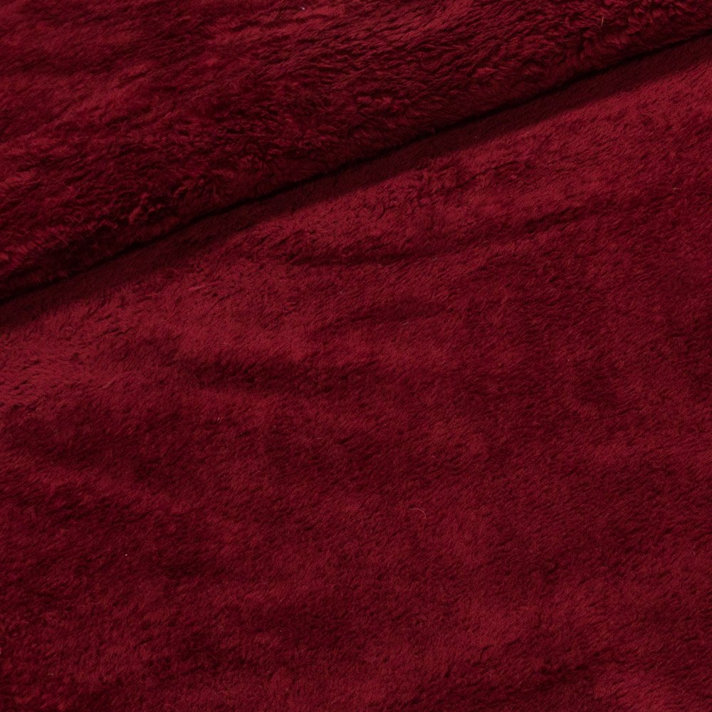 Mikroplyš / coral fleece 576 jednobarevná vínová, š.160cm (látka v metráži)
