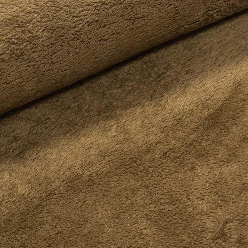 Mikroplyš / coral fleece 577 jednobarevná hnědá, š.160cm (látka v metráži)