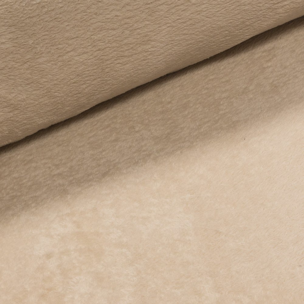 Mikroplyš / coral fleece 141 jednobarevná béžová, š.160cm (látka v metráži)