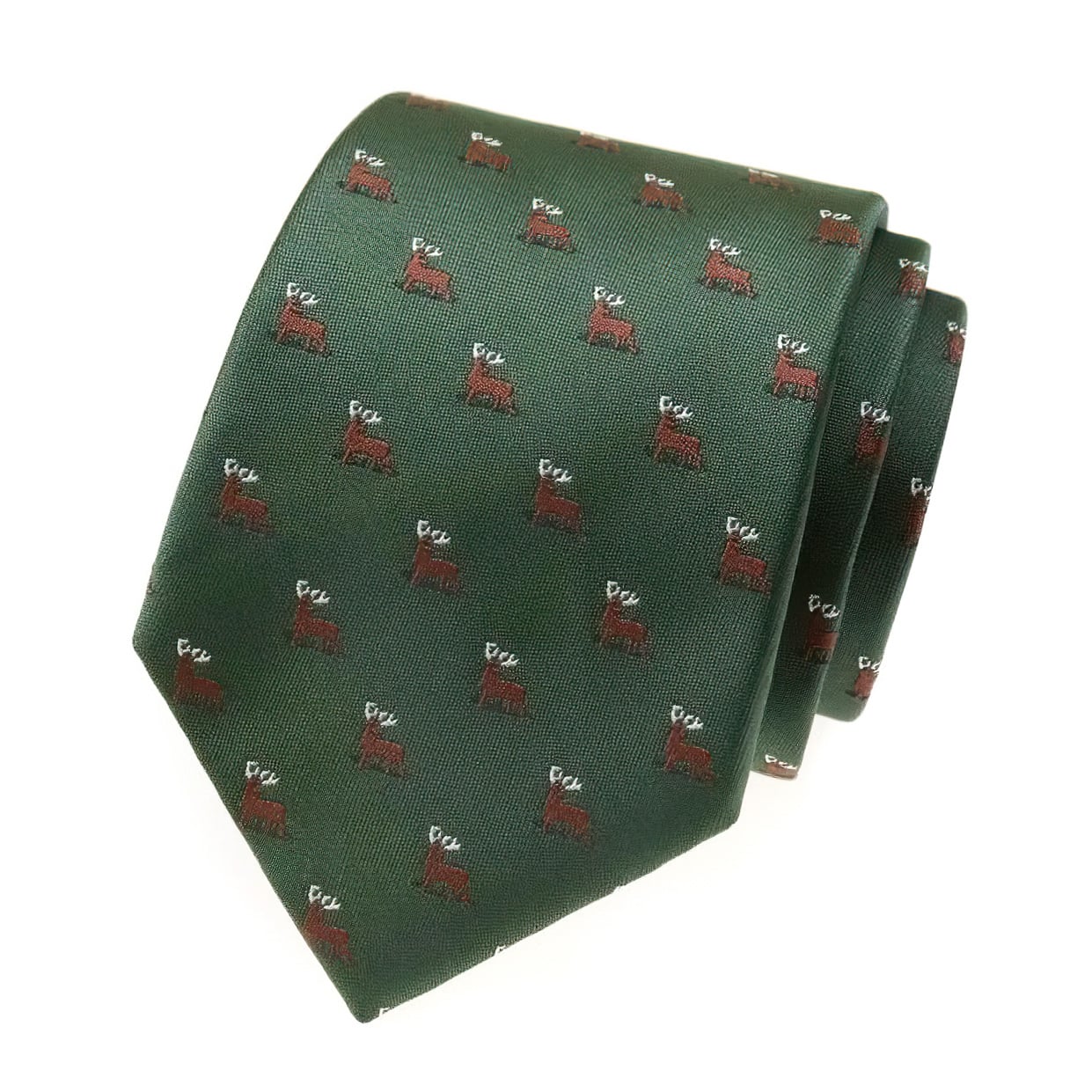 Myslivecká kravata unisex LUX 561-81178-0, zelená - jelen
