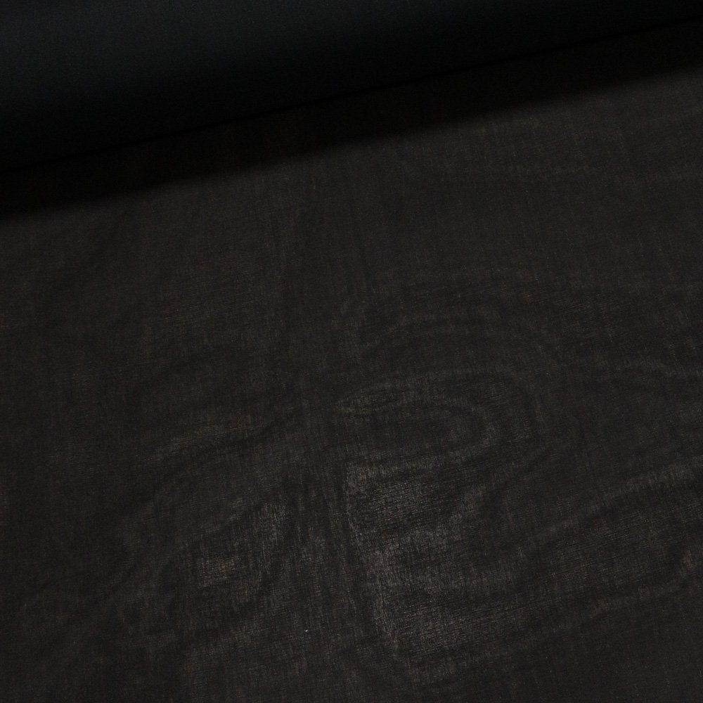 Organtýn ( organtin ) černý tužený, jednobarevný, fáčovina, š.135cm (látka v metráži)