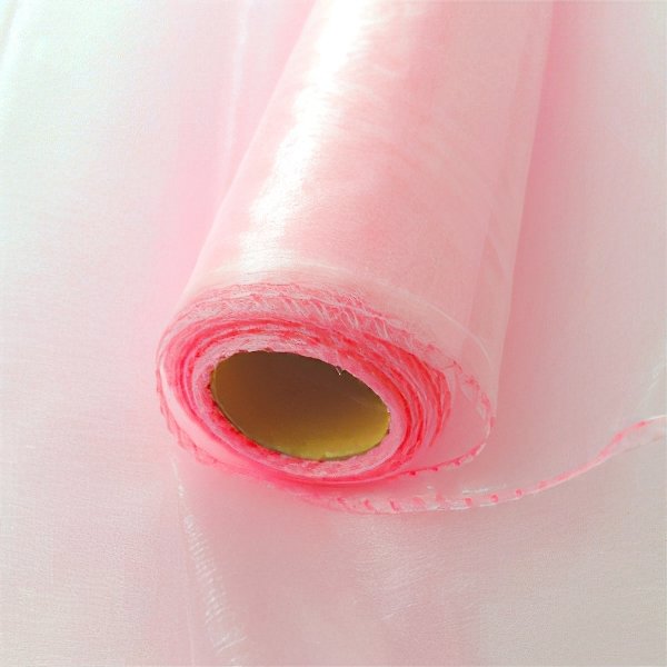 Organza dekorační 43562/6 sladce růžová, šíře 12cm, návin 9m