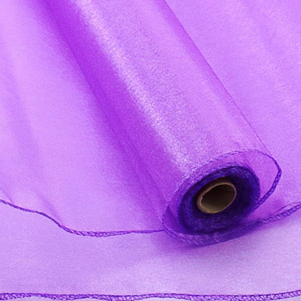 Organza dekorační 45484/5128 fialová šíře 36cm, návin 9m