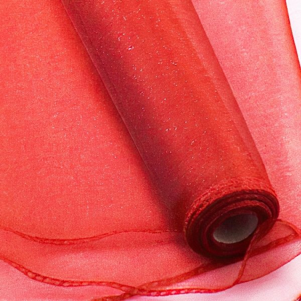 Organza dekorační 45484/5139 červená šíře 36cm, návin 9m