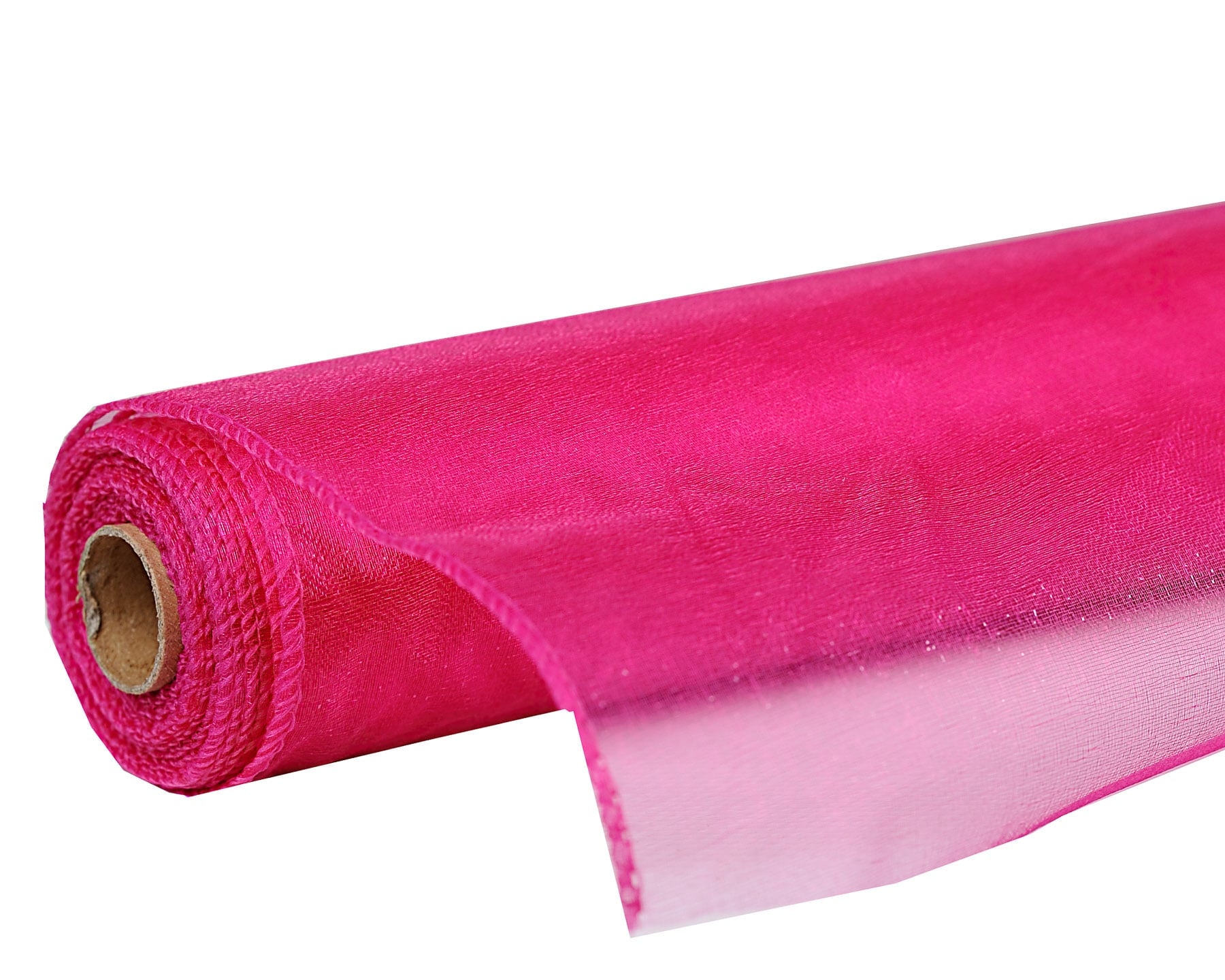 Organza dekorační 45536/5026 tmavě růžová, šíře 12cm, návin 9m