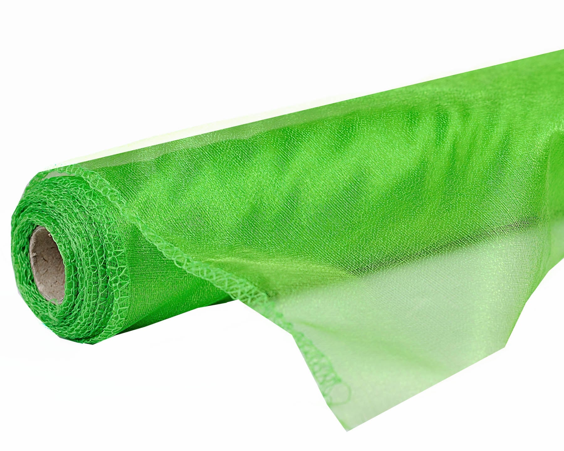 Organza dekorační 45536/5133 zelená, šíře 12cm, návin 9m