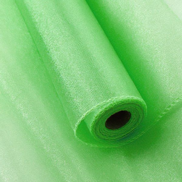 Organza dekorační 45484/5133 zelená šíře 36cm, návin 9m