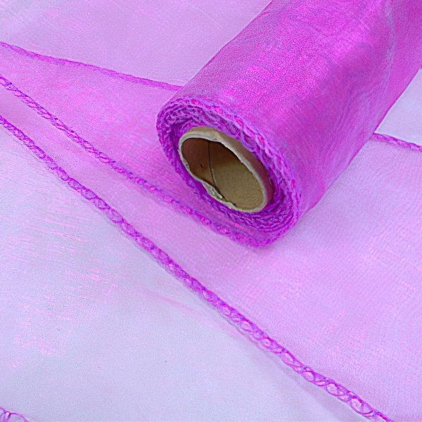 Organza dekorační 43562/36 fialová, šíře 12cm, návin 9m