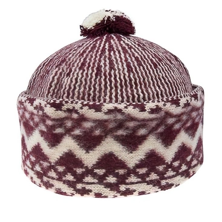 TONAK Pánská čepice zmijovka TONAK TRITON bordó-smetanová, univerzální velikost